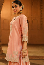 Load image into Gallery viewer, Short kurta with sharara and dupatta