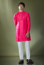 Load image into Gallery viewer, Fuscia Mirror Embroidered Kurta Set