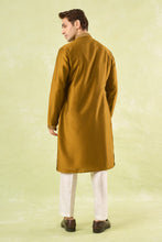 Load image into Gallery viewer, Mustard Embroidered Kurta Set