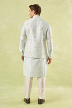 Load image into Gallery viewer, Mint Green Embroidered Kurta-Bundi Set