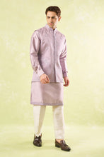 Load image into Gallery viewer, Lavender Embroidered Kurta-Bundi Set