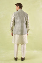 Load image into Gallery viewer, Beige Embroidered Kurta-Bundi Set