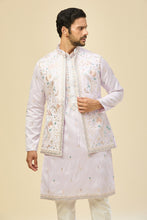 Load image into Gallery viewer, Lilac Embroidered Kurta-Jacket Set