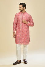 Load image into Gallery viewer, Pink Leheriya Kurta Set