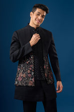 Load image into Gallery viewer, Coal Fauna Kurta-Bundi Set