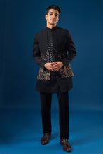 Load image into Gallery viewer, Coal Fauna Kurta-Bundi Set