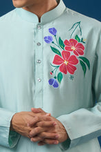 Load image into Gallery viewer, Sky Blue Floral Printed Kurta Set