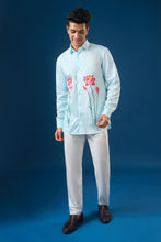 Load image into Gallery viewer, Sky Blue Floral Shirt