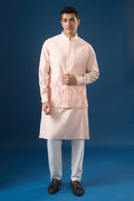 Load image into Gallery viewer, Pink Embroidered Kurta-Bundi Set