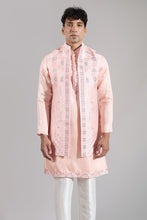 Load image into Gallery viewer, Peach Embroidered Kurta-Jacket Set