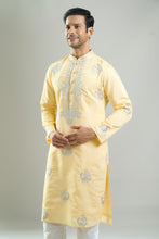 Load image into Gallery viewer, Yellow Embroidered Kurta Set