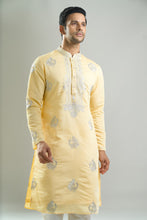 Load image into Gallery viewer, Yellow Embroidered Kurta Set
