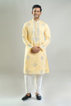 Load image into Gallery viewer, Yellow Embroidered Kurta Set