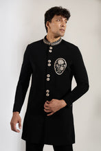 Load image into Gallery viewer, Black Embroidered Achkan