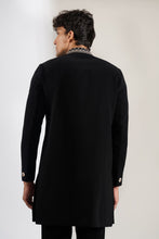 Load image into Gallery viewer, Black Embroidered Achkan