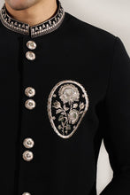 Load image into Gallery viewer, Black Embroidered Achkan