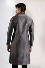Load image into Gallery viewer, Grey Ombre Embroidered Kurta Set