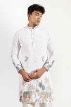 Load image into Gallery viewer, Off White Embroidered Kurta Set