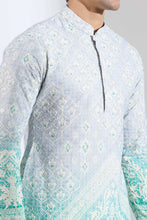 Load image into Gallery viewer, Blue Embroidered Kurta Set