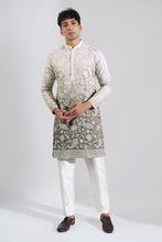 Load image into Gallery viewer, Green Ombre Embroidered Kurta Set