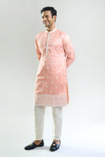 Load image into Gallery viewer, Peach Embroidered Kurta Set