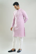 Load image into Gallery viewer, Purple Embroidered Kurta Set
