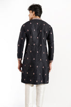 Load image into Gallery viewer, Black Embroidered Kurta Set