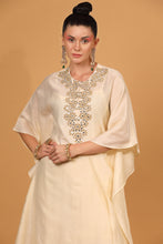 Load image into Gallery viewer, chanderi silk kaftan kurta set
