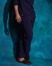 Load image into Gallery viewer, MIDNIGHT BLUE COWL KURTA SET