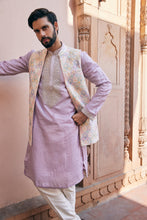 Load image into Gallery viewer, Lilac Mirror Embroidered Bundi Set