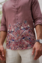 Load image into Gallery viewer, Cherry Multicolored Botanical Embroidery Shirt