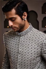 Load image into Gallery viewer, GREY EMBROIDERED JODHPURI COAT WITH PANT