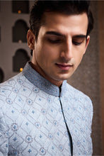 Load image into Gallery viewer, SKYBLUE EMBROIDERED JODHPURI COAT WITH PANT