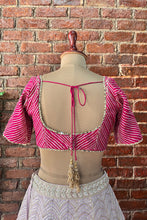 Load image into Gallery viewer, Mauve and Hot Pink gota work lehenga