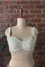 Load image into Gallery viewer, Bronze shimmer Pre-stitched saree with Gota work blouse