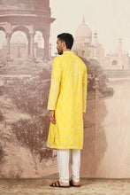 Load image into Gallery viewer, Yellow Dahlia Sequin Embroidered Kurta Set