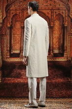Load image into Gallery viewer, Ivory Silk Sherwani with Cutdana Embroidery