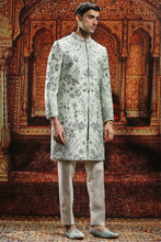 Load image into Gallery viewer, Leafy Floral Silk Dabka Embroidered Sherwani