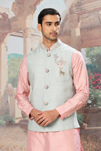 Load image into Gallery viewer, Spring Dawn Embroidered Kurta Bundi Set