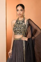 Load image into Gallery viewer, Black lehenga set