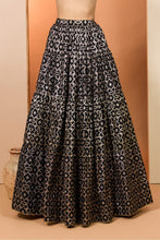 Load image into Gallery viewer, Black lehenga set