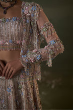 Load image into Gallery viewer, Peach Multicolored Lehenga Choli Set With Jacket