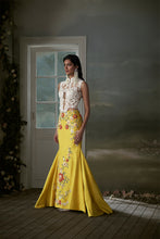 Load image into Gallery viewer, Yellow Skirt With Ivory Corset Top