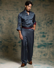 Load image into Gallery viewer, Charcoal Blue Shirt Set