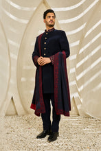 Load image into Gallery viewer, Indigo Mehrab Indowestern Set