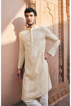 Load image into Gallery viewer, Beige Dori Embroidery Chanderi Silk Kurta