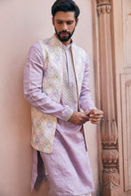 Load image into Gallery viewer, Lilac Mirror Embroidered Bundi Set