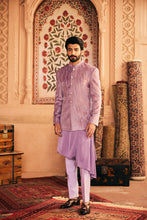 Load image into Gallery viewer, Purple Velvet Sequins Embroidered Bandhgala