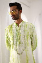 Load image into Gallery viewer, Green Tie-Dye Mirror Work Embroidered Kurta