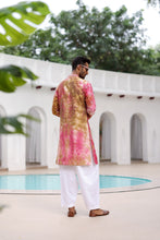 Load image into Gallery viewer, Pink Wine Tie-Dye Sequins Embroidery Kurta